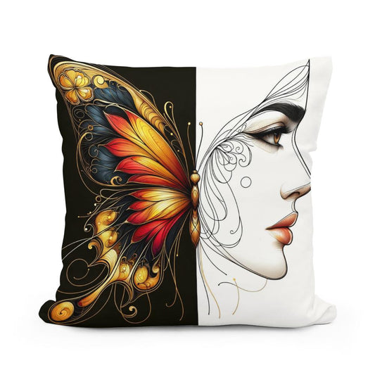Elegance and Contrast Cotton Cushion - Main Image