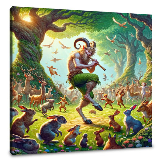 Forest Melody Satyr Canvas - Main Image