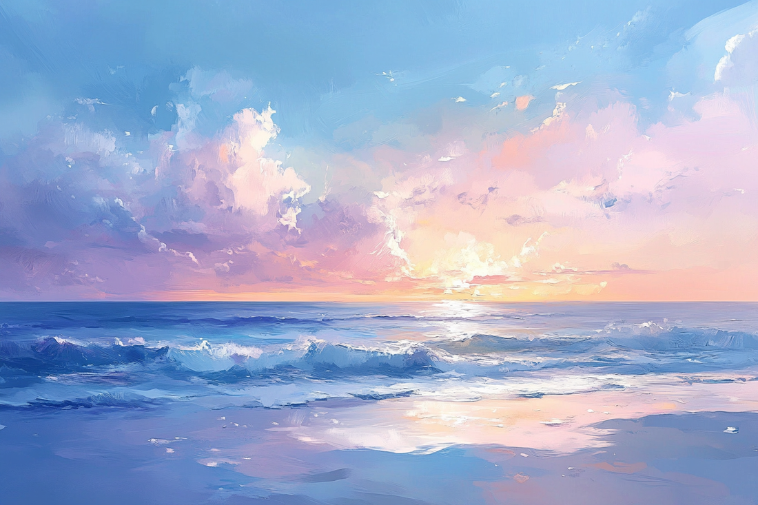Melancholic Ocean Horizon Blanket