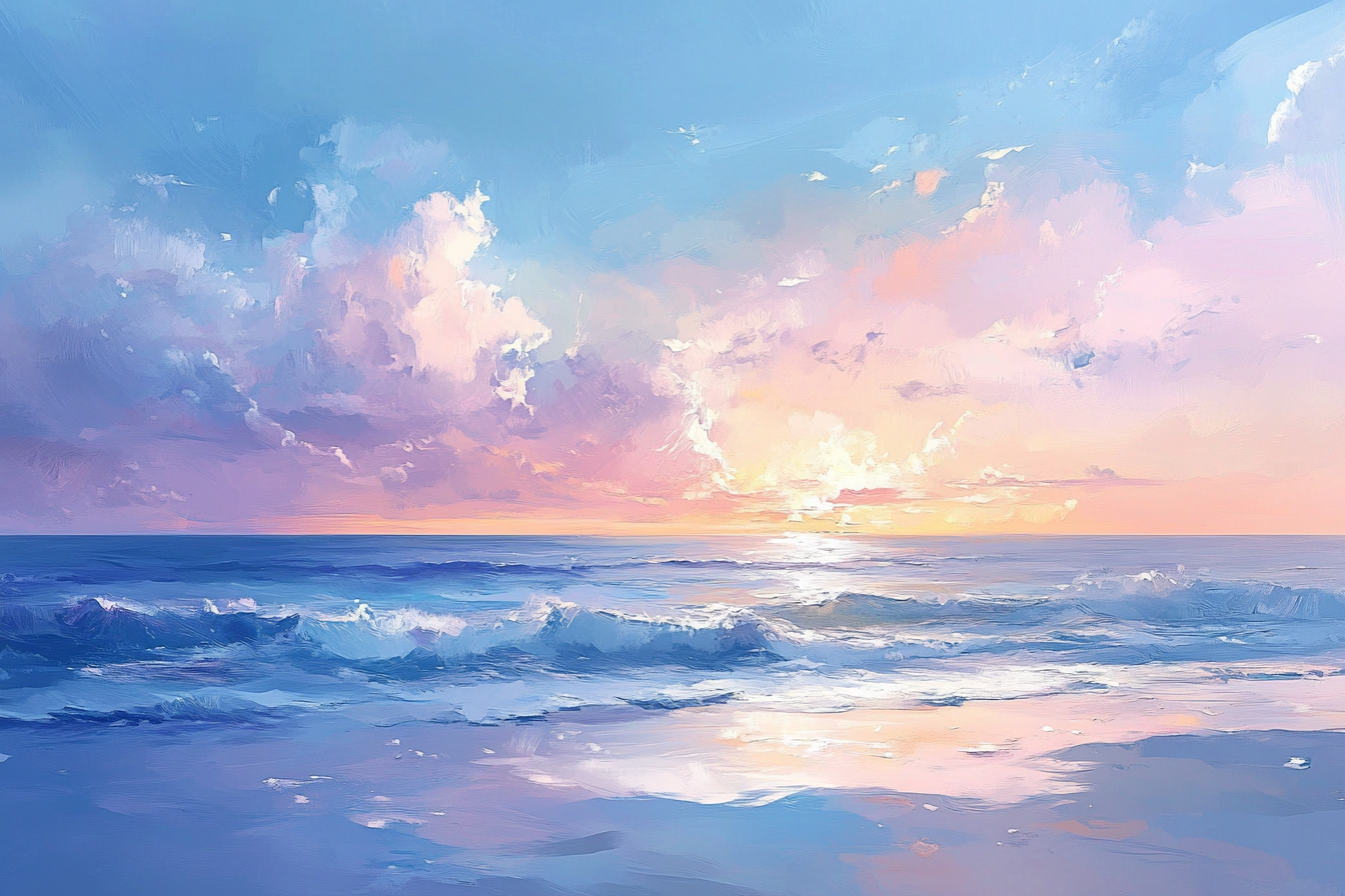 Melancholic Ocean Horizon Blanket