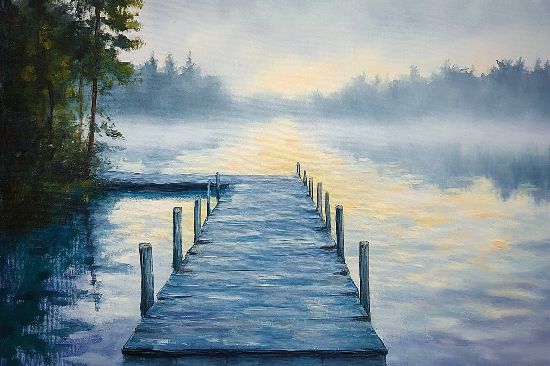 Misty Morning Reflections Blanket