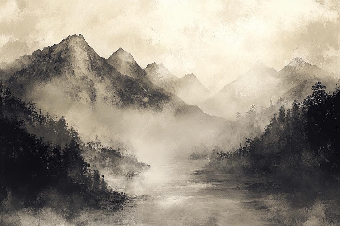 Misty Mountain Peaks Blanket