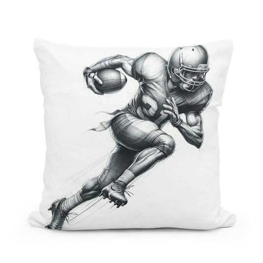 Agile Football Sketch Cotton Cushion - Main Image