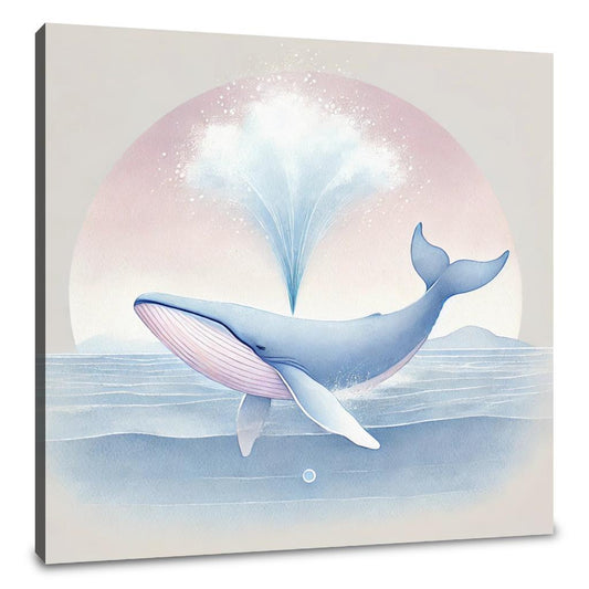 Pastel Whale Serenity Canvas - Main Image