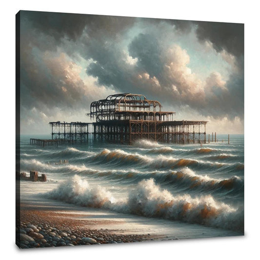 West Pier Ruins Canvas - Main Image