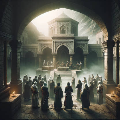 Monastery Shadows Canvas