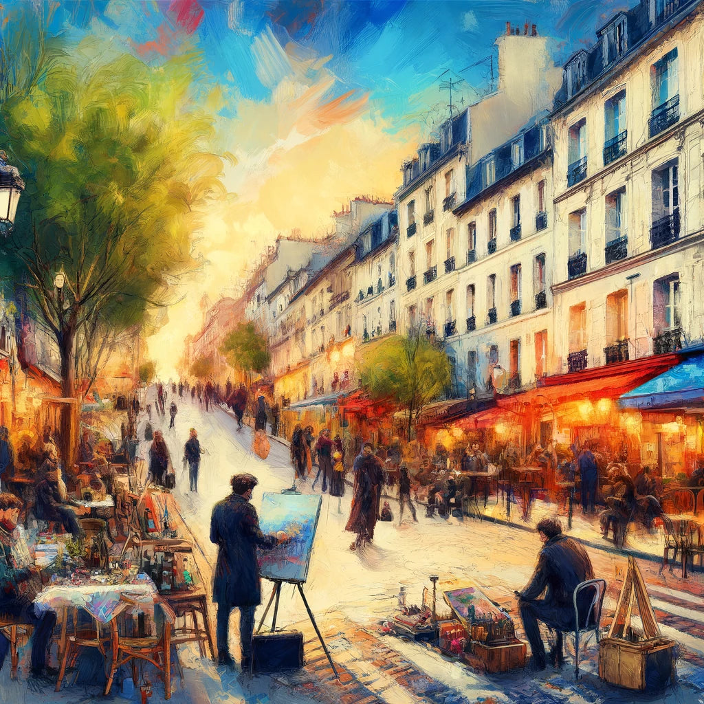 Morning Colors of Paris Montmartre Canvas