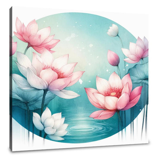 Serene Lotus Canvas - Main Image