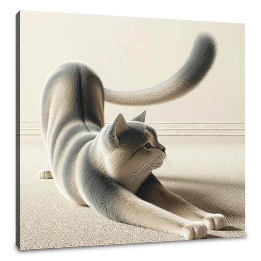 Stretching Cat Canvas - Main Image