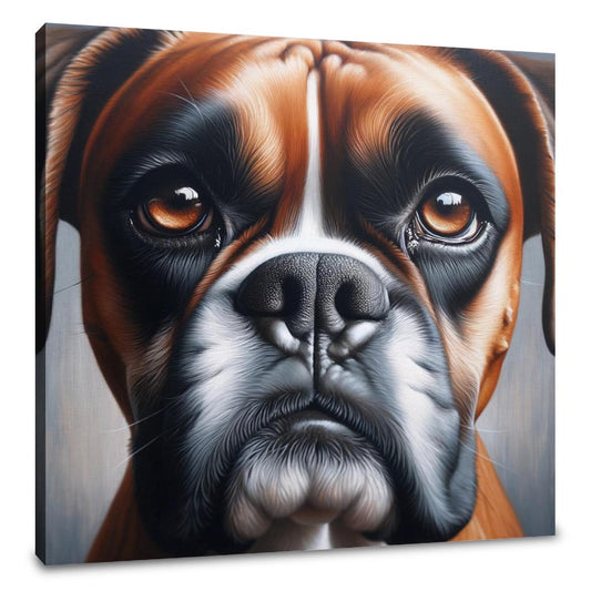 Gentle Gaze Boxer Dog Portrait Canvas - Main Image