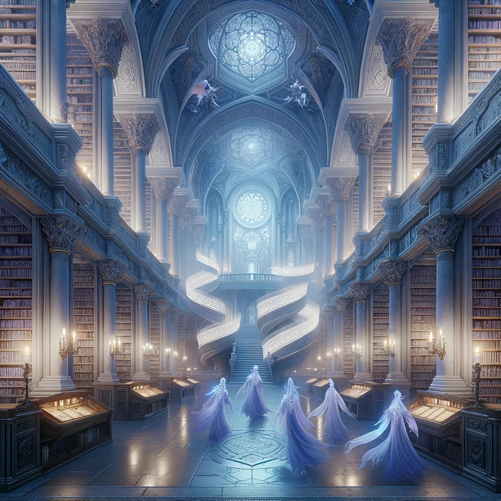 Mystic Elven Library Canvas