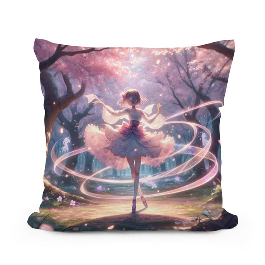 Sakura Dance Enchantment Cotton Cushion - Main Image