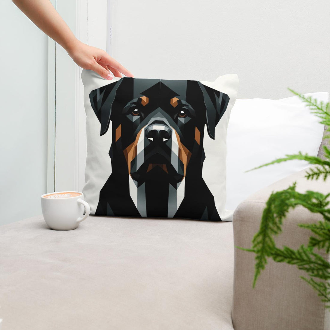 Rottweiler's Realm Cotton Cushion - Secondary Image 5