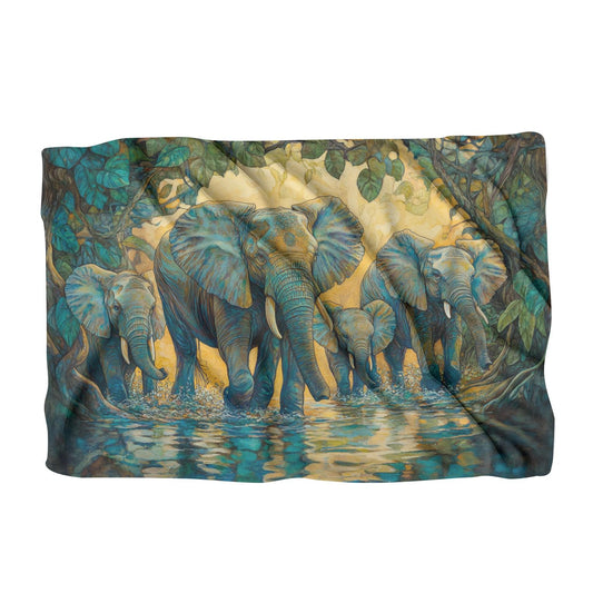 Elephant's River Reverie Blanket - Main Image