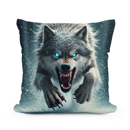 Winter Fury Cotton Pillow - Main Image