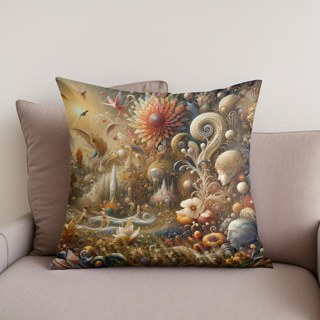 Mystical Garden Dream Cotton Cushion - Secondary Image