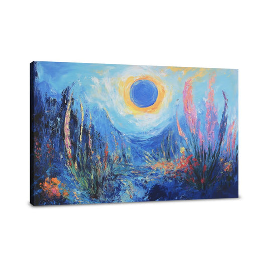 Blue Sun Landscape Canvas - Main Image
