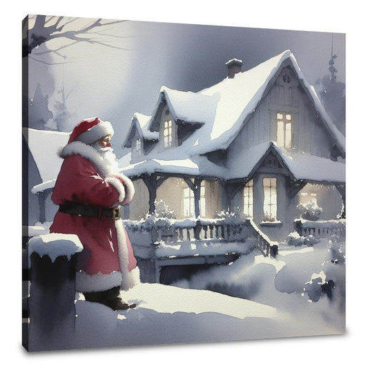 Sombre Santa's Silent Night Canvas - Main Image