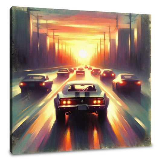 Sunset Bumper Racer Canvas - Main Image