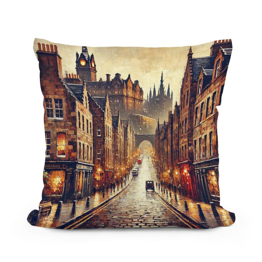 Edinburgh Evening Cotton Pillow - Main Image