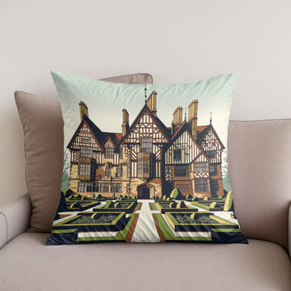 Edinburgh Speke Hall Minimalist Vision Cotton Cushion - Secondary Image