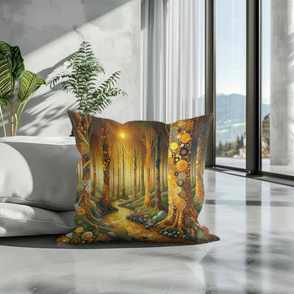 Enchanted Magical Forest Cotton Cushion - Secondary Image 3