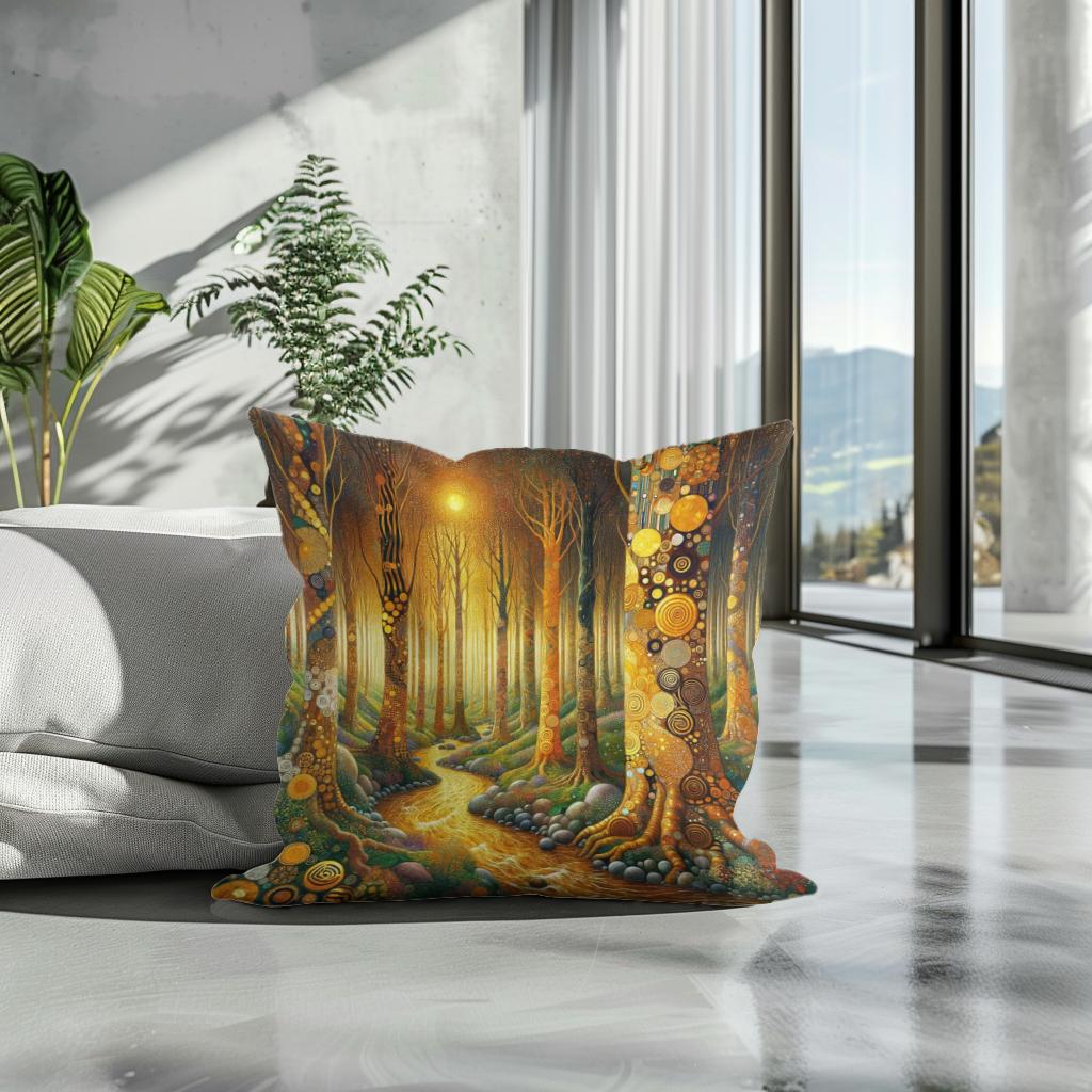Enchanted Magical Forest Cotton Cushion - Secondary Image 3