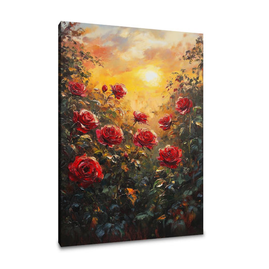 Sunset Rose Garden Canvas - Main Image