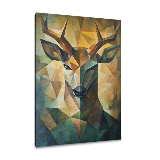 Noble Deer Geometric Canvas - Main Image