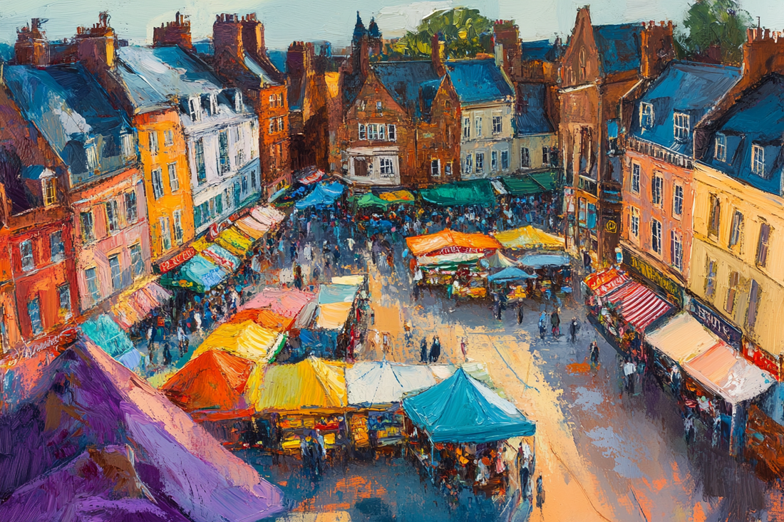Norwich Market Sunset Canvas