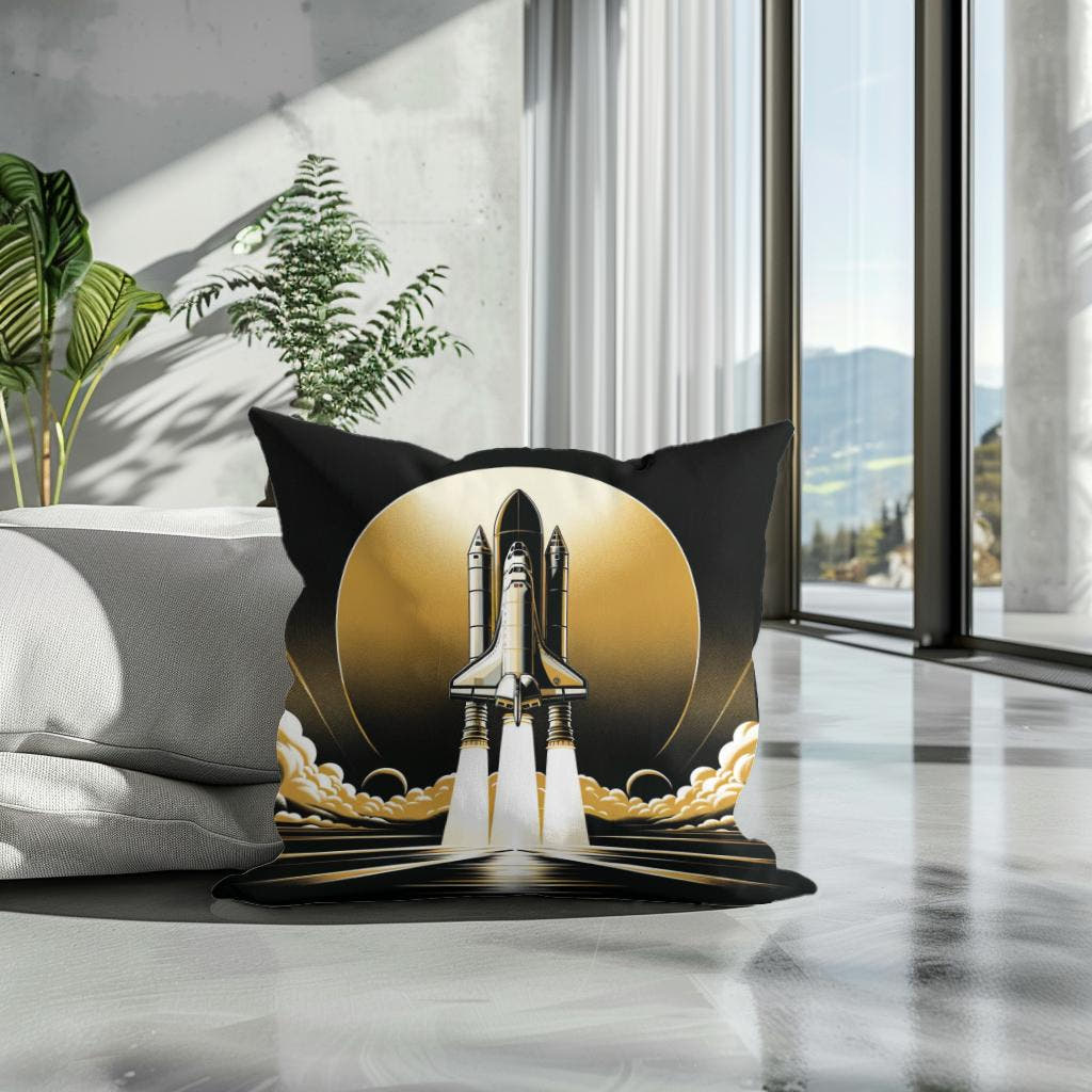 Golden Ascent Odyssey Cotton Cushion - Secondary Image 3