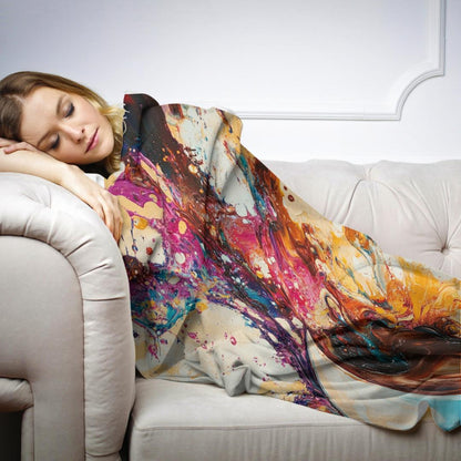 Vibrant Coffee Chaos Blanket - Secondary Image