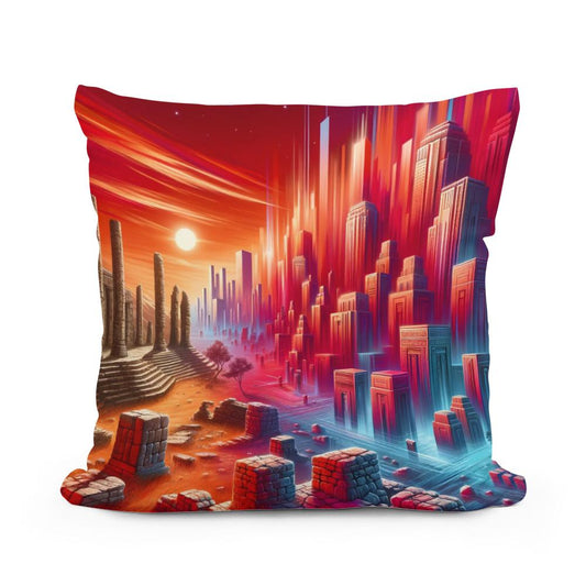 Crimson Epochs Cotton Cushion - Main Image