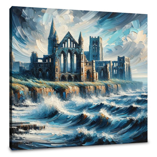 Newcastle Tynemouth Priory Coastal Impressions Canvas - Main Image