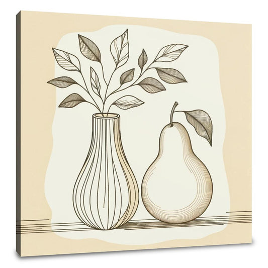 Pear and Vase Serenity Canvas - Main Image