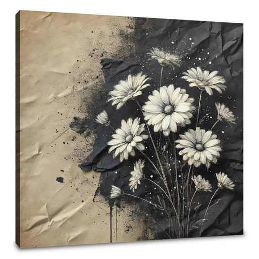 Inked Daisy Canvas - Main Image