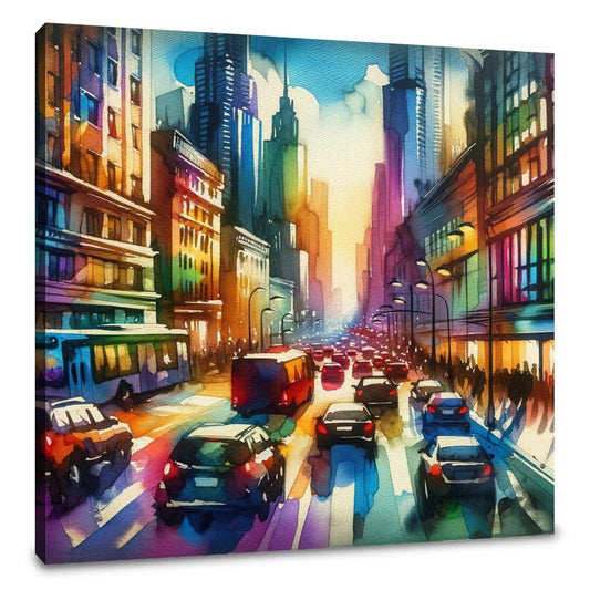 Cityscape Vibrance Canvas - Main Image