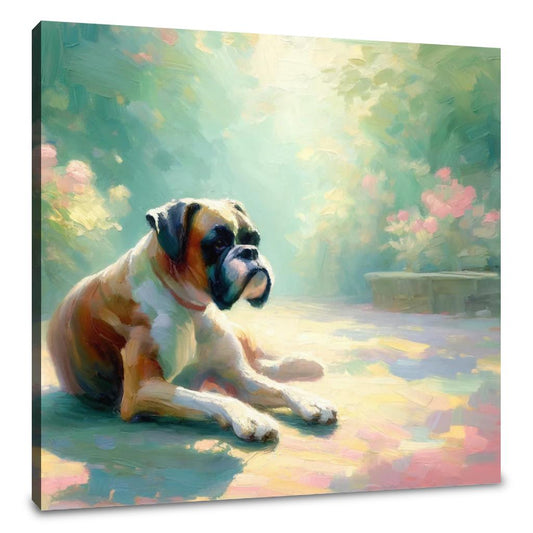 A Tranquil Moment Boxer Dog Canvas - Main Image