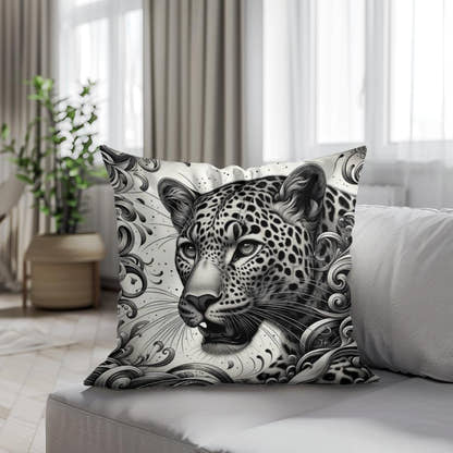 Leopard's Graceful Essence Cotton Cushion - Secondary Image 4