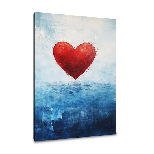 Crimson Heart at Ocean Canvas - Main Image
