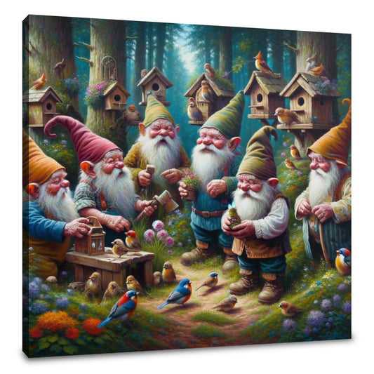 Enchanted Woodland Gnomes Canvas - Main Image