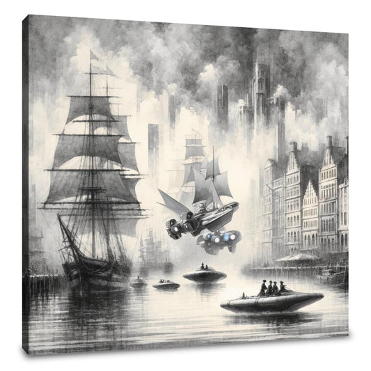 Timeless Harbor Echoes Canvas - Main Image