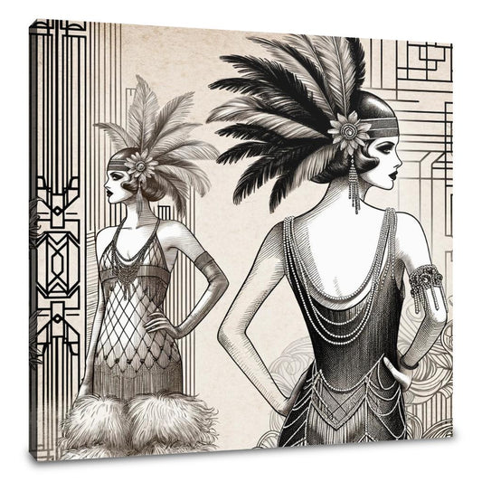 Vintage Flapper Canvas - Main Image