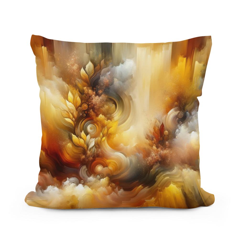 Autumn's Radiance Cotton Cushion - Main Image