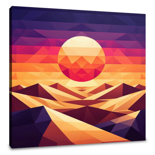 Desert Dusk Geometry Canvas - Main Image