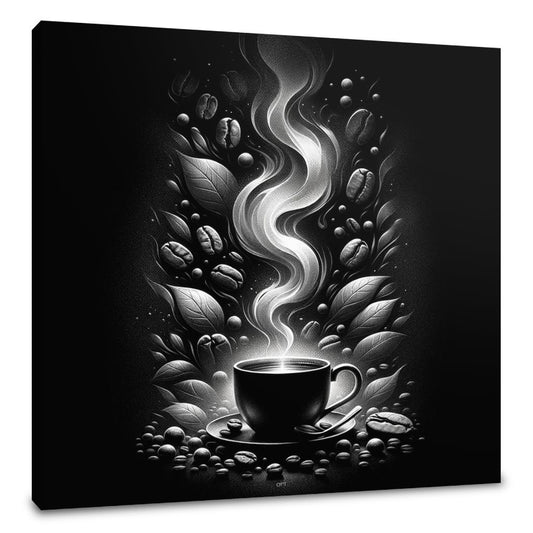 Steamy Mornings: Silver Aroma Canvas - Main Image