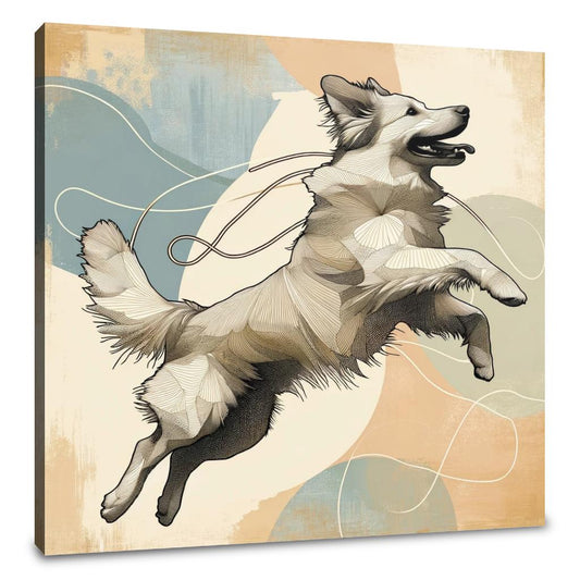 Leap of Joy Canine Canvas - Main Image