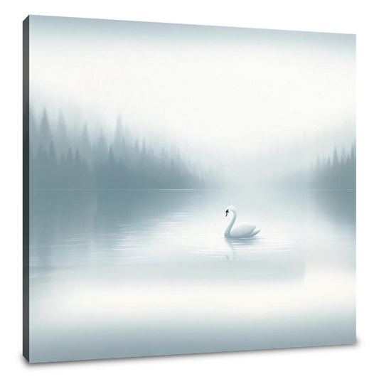 Serene Swan Lake Canvas - Main Image