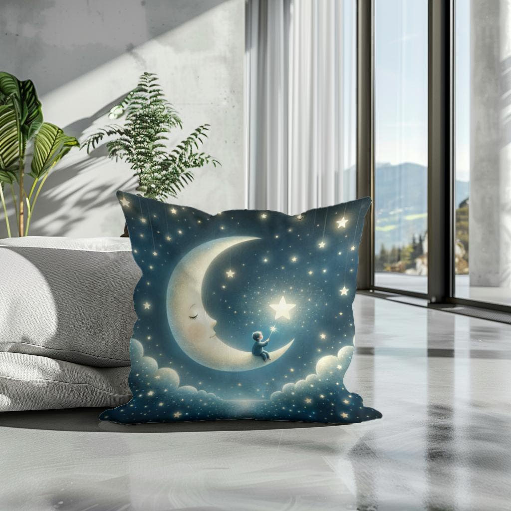 Moonlit Dream Cotton Pillow - Secondary Image 3