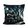 Cubist Night Express Cotton Cushion - Main Image